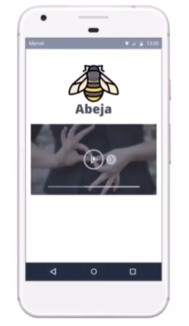 Aplicacion para aprender lengua de señas con video